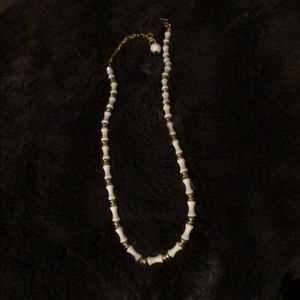 Monet white bone choker
